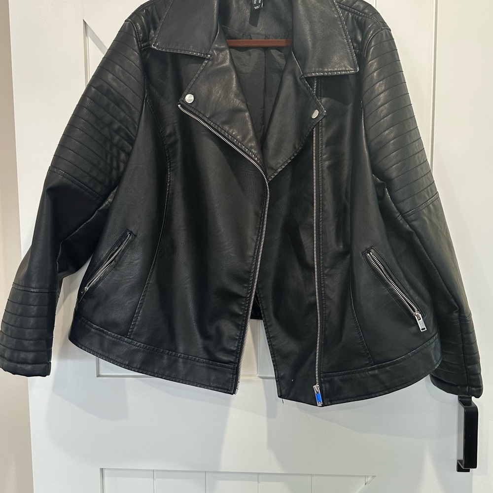 Faux Leather Moto Jacket - New Condition